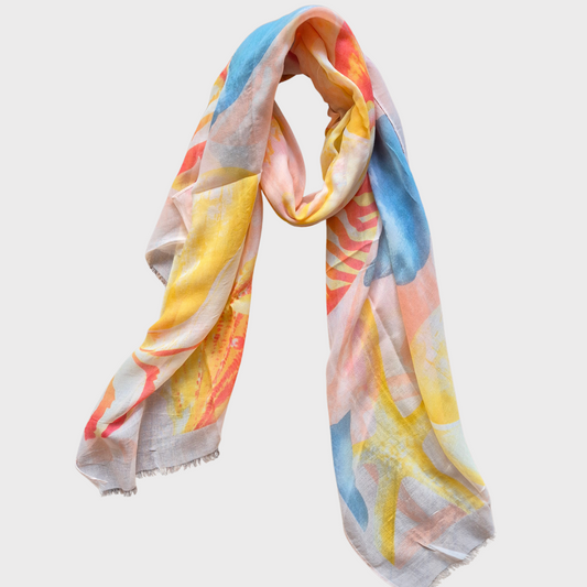 Pink Summer Seashell Scarf
