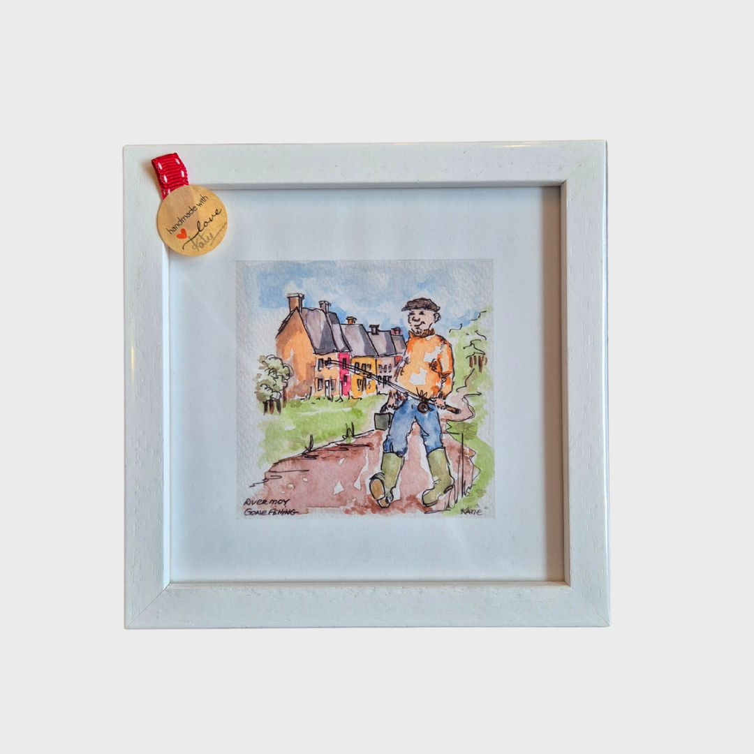 River Moy Gone Fishing small framed print
