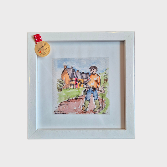 River Moy Gone Fishing small framed print