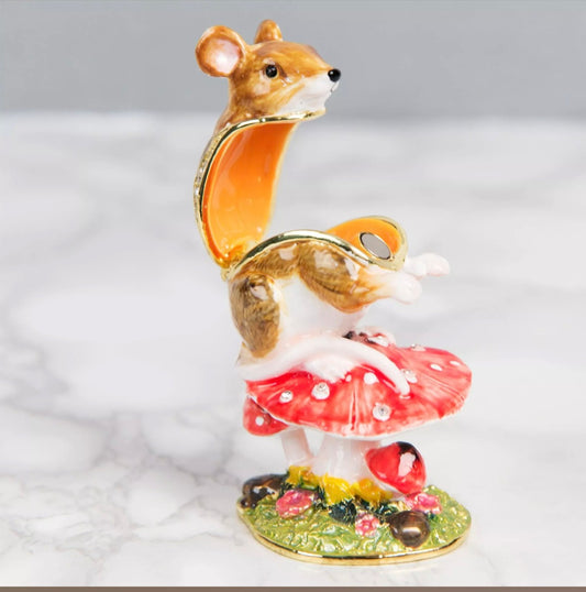 Mouse On A Toadstool Trinket