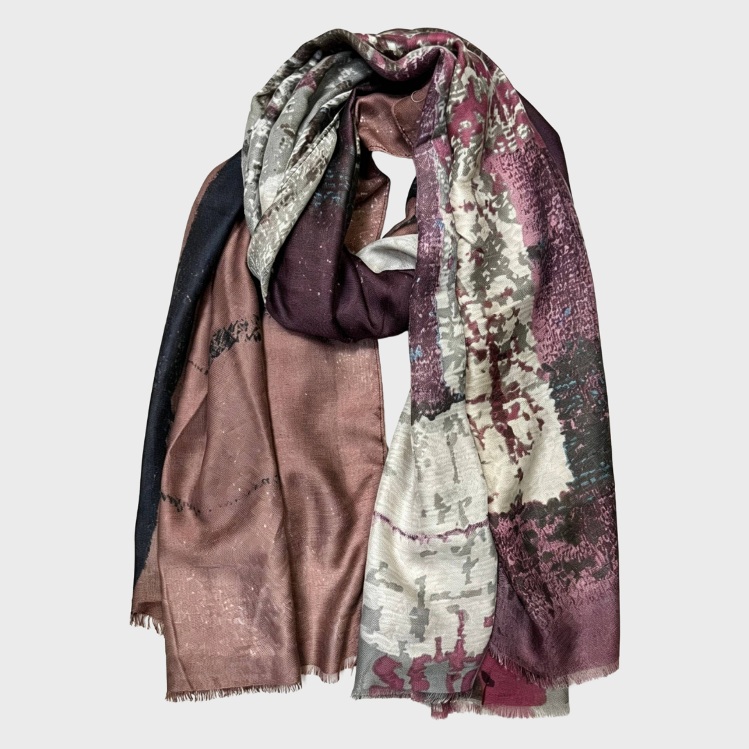 Printed patterned scarf
