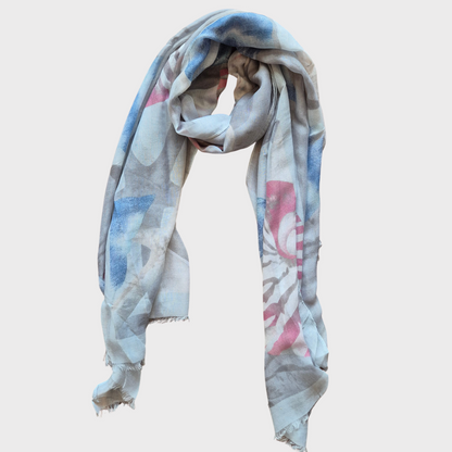 Grey Summer Seashell Scarf