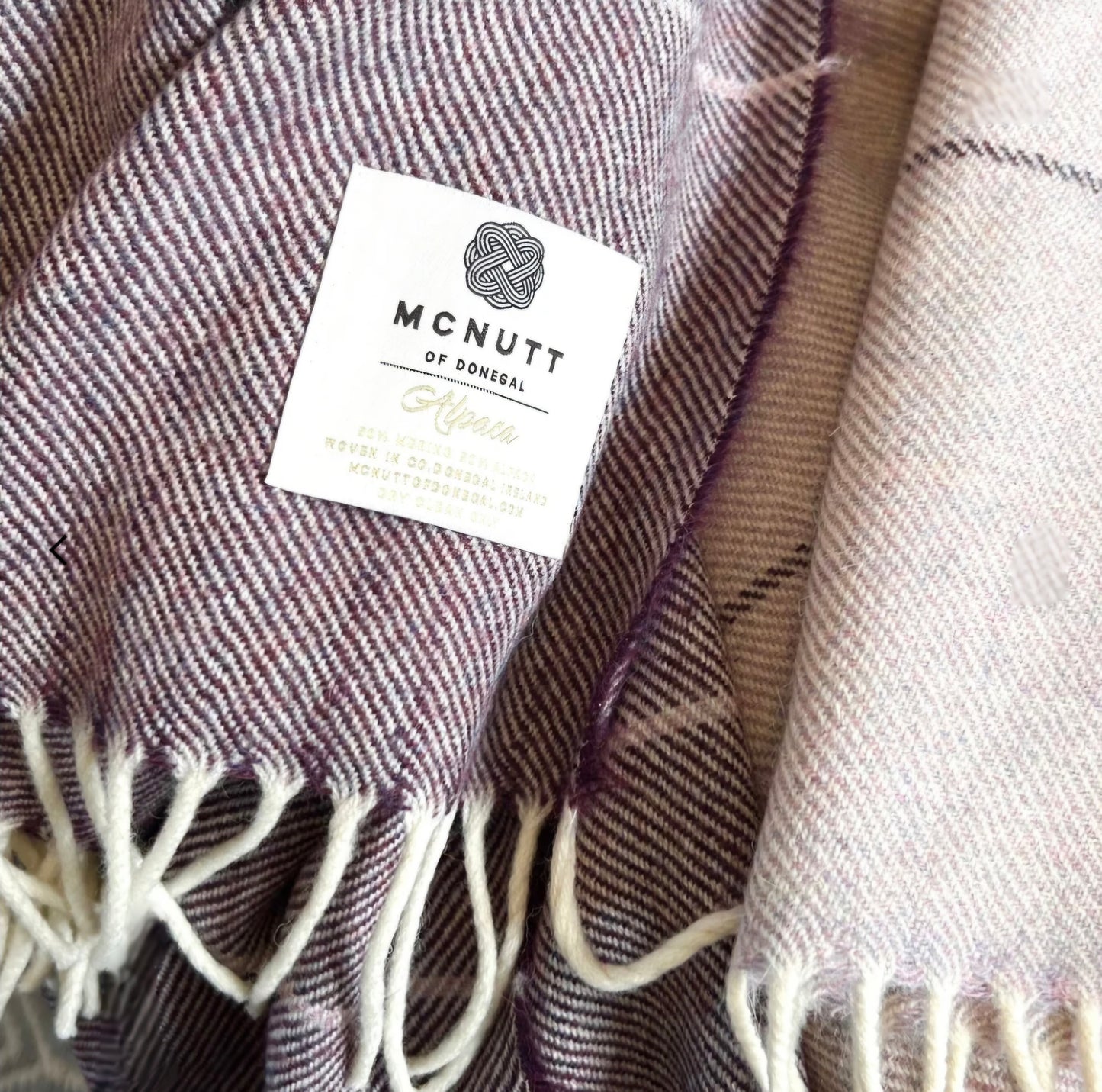 McNutt Alpaca Mauve Ombre Throw Blanket