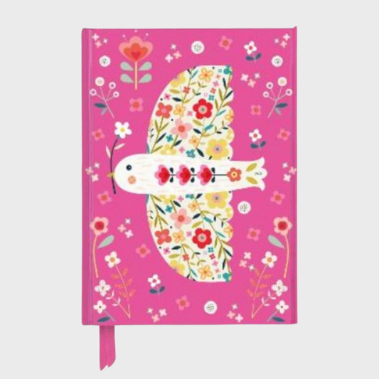 Pink Floral Dove Journal